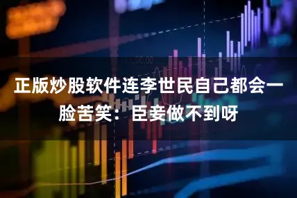 正版炒股软件连李世民自己都会一脸苦笑：臣妾做不到呀